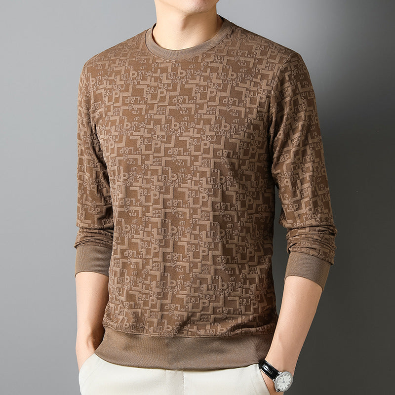 Men's Long-sleeved Jacquard Sweater