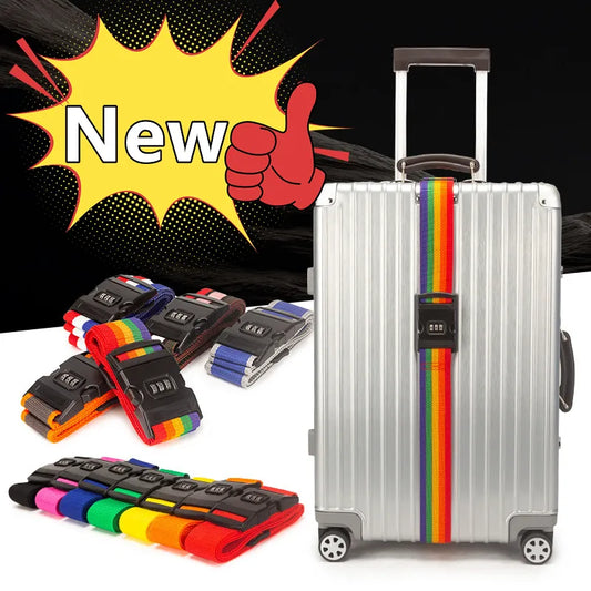 13 Colors Travel Luggage Strap Adjustable Password Lock Packing Belt Baggage Secure Lock Luggage Bundling Suitcase Accessories