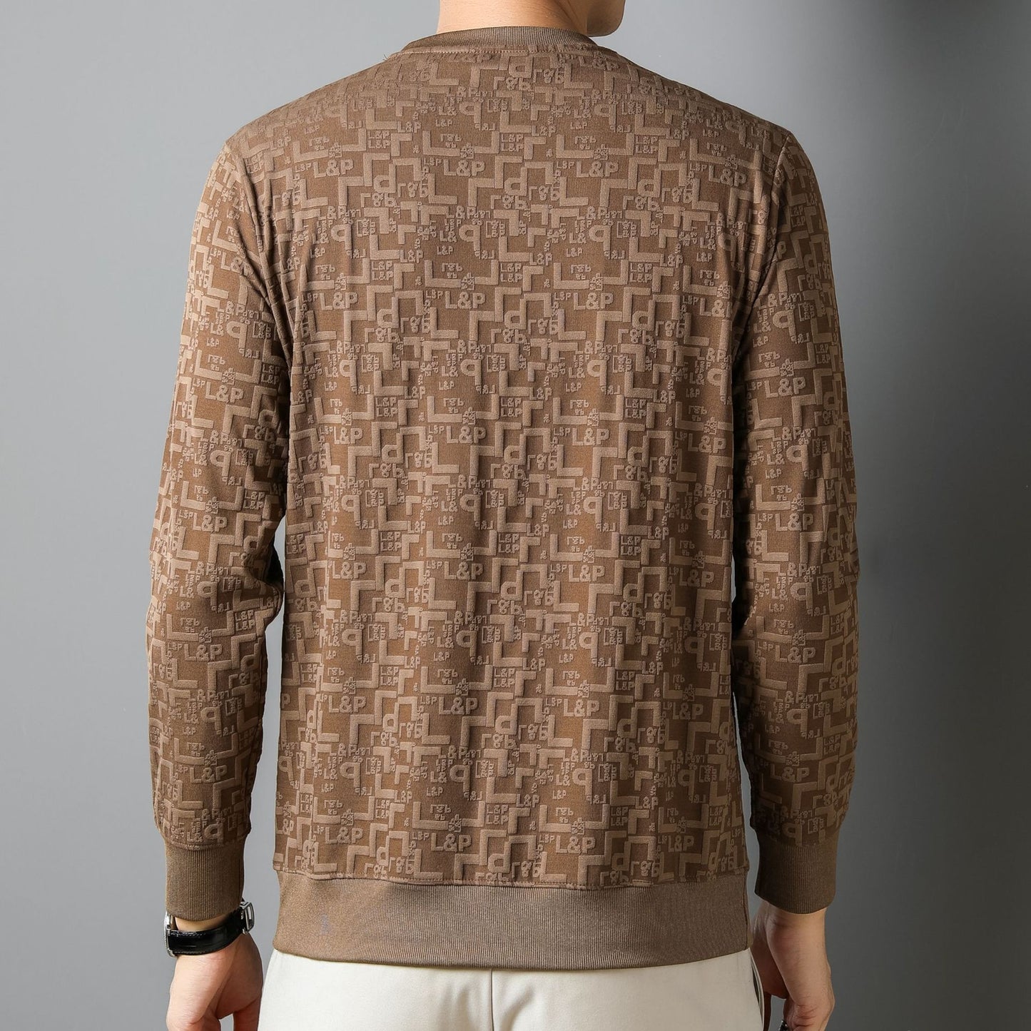 Men's Long-sleeved Jacquard Sweater